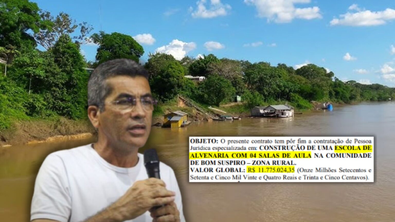 Lúcio Flávio gastará R$ 11,7 MI em obra de quatro salas em Manicoré