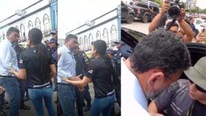 Wilson Lima é cobrado na rua por concursados esquecidos da Segurança Pública: 'me chama'