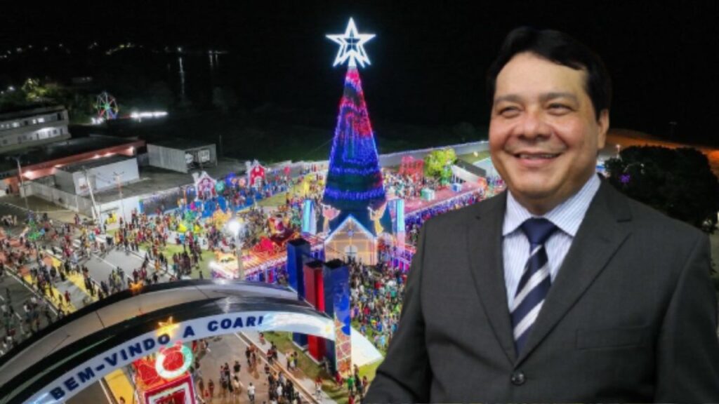 Adail Pinheiro manda decorar Coari para o Natal e deixa conta de R$ 11,4 milhões para o povo pagar