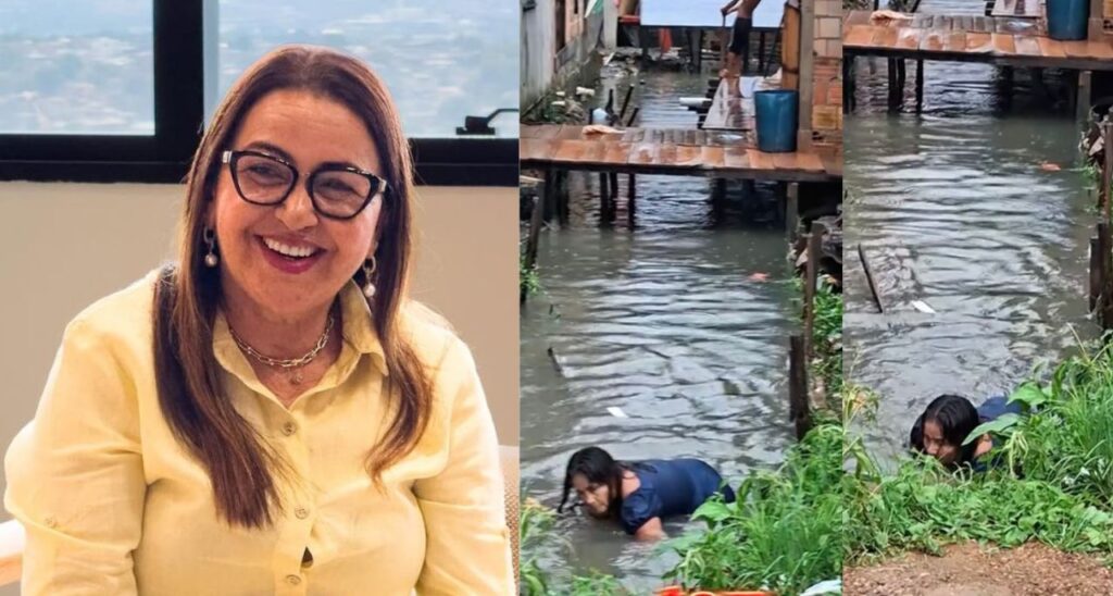 Abandono em Manacapuru, moradora entrou em esgoto