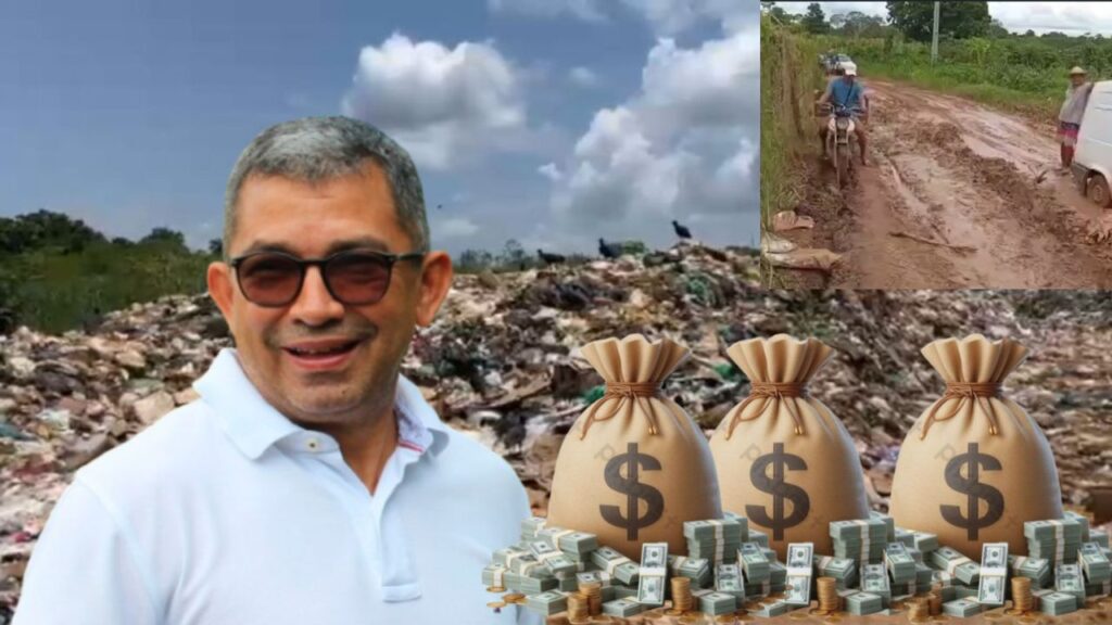 Ferraz, o prefeito mais rico do AM, acumula R$ 8,3 milhões enquanto Iranduba afunda em lama e lixo