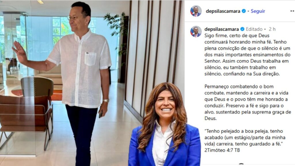 Acusado de traição pela esposa, Silas Câmara reage com indireta do bem: ‘Deus é dono do destino’ Após ser acusado de traição pela esposa, Silas Câmara posta vídeo com mensagens de fé