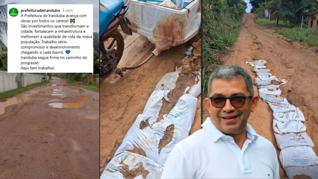 Iranduba “avança” nas redes sociais, mas ruas continuam tomadas por buracos e lama: “Tá horrível”