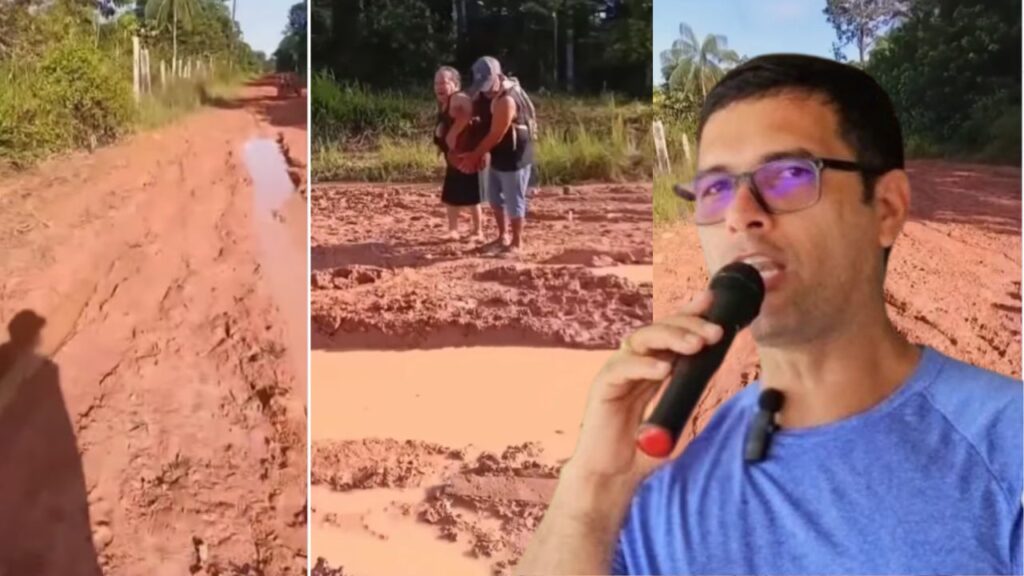 Idosa passa mal em estrada de lama e população questiona Dr. Lázaro sobre R$ 10 milhões da pavimentação
