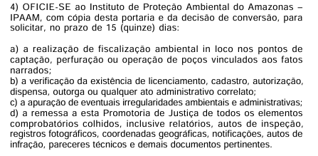 Trecho do Diário Oficial Eletrônico dos Municípios do Estado do Amazonas aponta irregularidades na regão de Dedei Lobo.