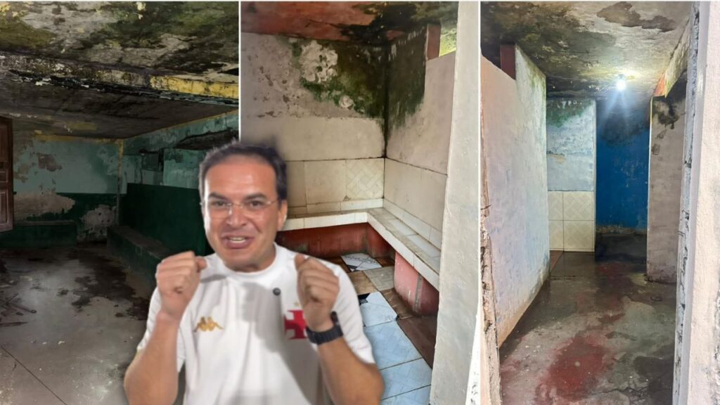 Mateus Assayag deixa estádio ‘maquiado’ por fora e caindo aos pedaços por dentro Mateus Assayag deixa estádio ‘maquiado’ por fora e caindo aos pedaços por dentro