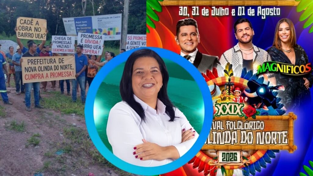 Prefeita Professora Araci “esquece” obras em Nova Olinda do Norte e prepara mega festival Promessas