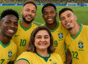 Maria do Carmo e seleção brasileira em primeiro lugar: verdade ou fake de IA?