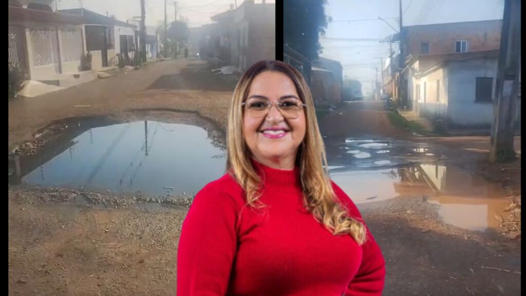 Mesmo com contrato de R$ 2,9 milhões para pavimentação, morador denuncia buraco e alagamento em Manacapuru