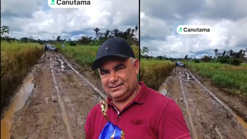 Estrada vira lamaçal no Setor Chacareiro e morador cobra ação da Prefeitura de Canutama